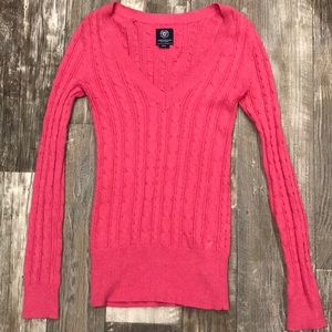 American Eagle Pink Long-sleeved Sweater